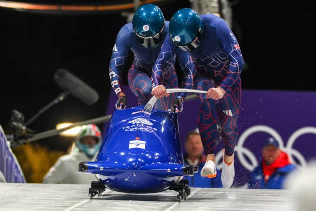 GIOCHI OLIMPICI - Olimpiadi Invernali Milano-Cortina 2026 - Bobsleigh 2-man Gbr - Hall Brad - Lawrence Taylor during the Olympic Winter Milano-Cortina 2026, Bobsleigh 2-man on February 17, 2026 at Cortina Sliding Centre in Cortina, Italy Cortina D Ampezzo Italy  Copyright: xIPAxSport ABACAx