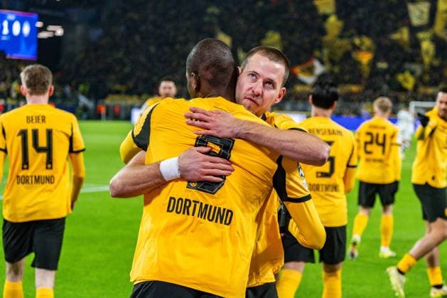 17.02.2026, Borussia Dortmund vs. Atalanta Bergamo, UEFA Champions League, Playoffs Tor zum 1:0 durch Serhou Guirassy (Borussia Dortmund, 9) Regulations prohibit any use of photographs as image sequences and or quasi video Copyright: xBahhoxKarax