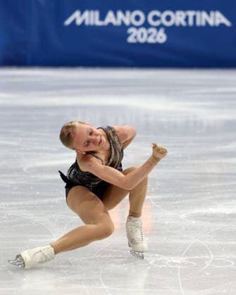 February 17, 2026, Milan, Lombardy, Italy: Iida Karhunen of Team Finland competes in the womens ice skating short program during the Milano Cortina 2026 Olympic Winter games, Winterspiele,Spiele, Summer games at Milano Ice Skating Arena. Olympics 2026: Milano Cortina: Figure skating, Eiskunstlauf Womens Singles Short Program  - ZUMAm117 20260217_oly_m117_046 Copyright: xDavidxMcIntyrex