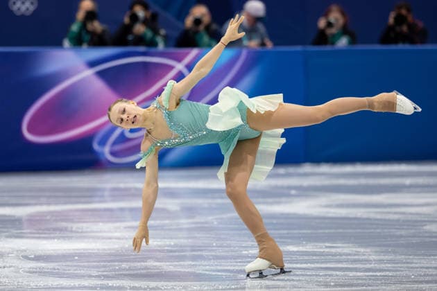 February 17, 2026, Milano, Lombardy, Italy: Meda Variakojyte of Lithuania perform in the Women Figure skating, Eiskunstlauf Short Program during the 2026 Winter Olympics at the Milano Ice Skating Arena on Tuesday in Milano. Milano Italy - ZUMAj89_ 20260217_oly_j89_029 Copyright: xPaulxKitagakixJr.x