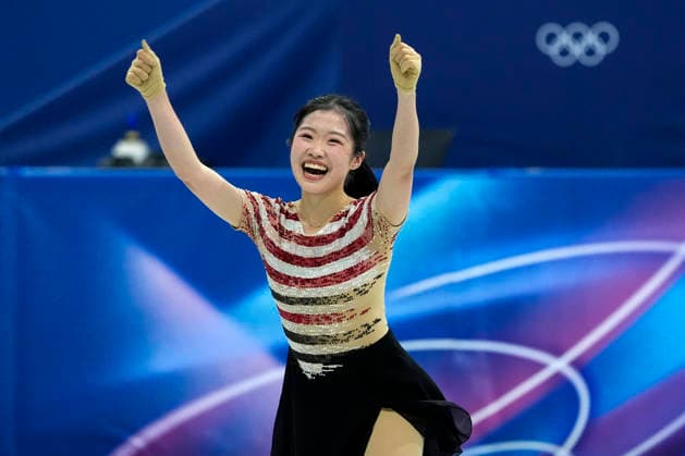 Ami Nakai of Japan performs during the Women s Single Skating Short Program at the Milano Figure skating, Eiskunstlauf Stadium in Milan, Italy on Tuesday, February 17, 2026.  OLY20260217135 RICHARDxELLIS