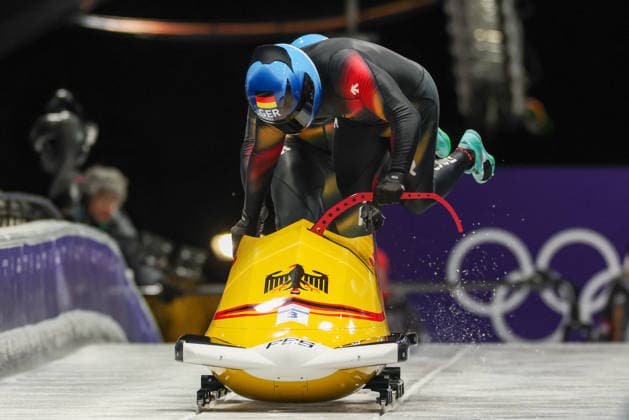 GIOCHI OLIMPICI - Olimpiadi Invernali Milano-Cortina 2026 - Bobsleigh 2-man Ger - Ammour Adam - Schaller Alexander during the Olympic Winter Milano-Cortina 2026, Bobsleigh 2-man on February 17, 2026 at Cortina Sliding Centre in Cortina, Italy Cortina D Ampezzo Italy  Copyright: xIPAxSport ABACAx