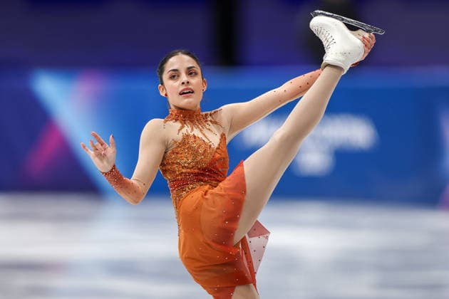 Milano Cortina 2026 Winter Olympics MILAN, ITALY - FEBRUARY 17 :Madeline Schizas of Canada performs during the Women s Single Skating Short Program in the Figure skating, Eiskunstlauf at the Milano Cortina 2026 Winter Olympic Games, Olympische Spiele, Olympia, OS at Milano Ice Skating Arena on February 17, 2026 in Milan, Italy. Shunik Denisovich Anadolu Milan Italy. Editorial use only. Please get in touch for any other usage.  Copyright: x2026xAnadoluxShunikxDenisovichx