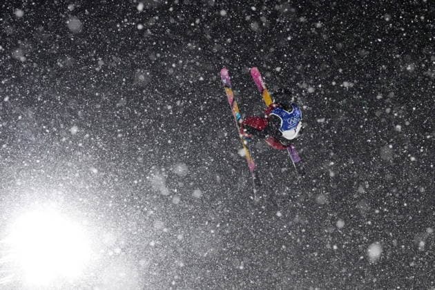 February 17, 2026, Livigno, Italy: Canada s Dylan Deschamps competes in his second run in the men s freeski big air final at the Milano Cortina 2026 Winter Olympic Games, Olympische Spiele, Olympia, OS in Livigno, Italy on Tuesday, Feb. 17, 2026. Canada News - February 17, 2026  - ZUMAc35_ 20260217_zaf_c35_116 Copyright: xSeanxKilpatrickx