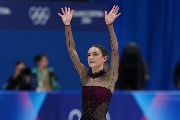 Lara Naki Gutmann during Figure skating, Eiskunstlauf Women s Individual Short Program at the 2026 Milan-Cortina Winter Olympics, Milan, Italy, February 17, 2026. Photo: Claudio Furlan LaPresse  Copyright: xClaudioxFurlan LaPressex