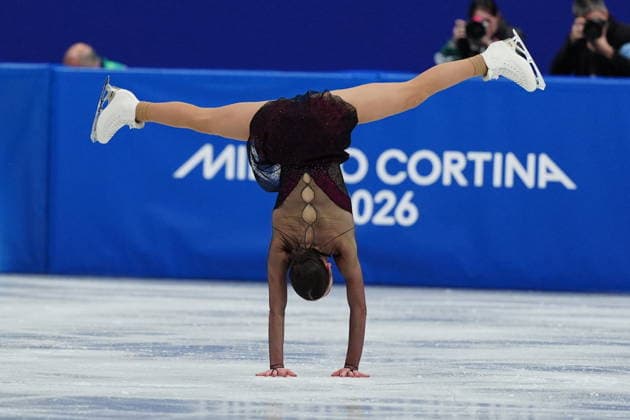 Lara Naki Gutmann during Figure skating, Eiskunstlauf Women s Individual Short Program at the 2026 Milan-Cortina Winter Olympics, Milan, Italy, February 17, 2026. Photo: Claudio Furlan LaPresse  Copyright: xClaudioxFurlan LaPressex