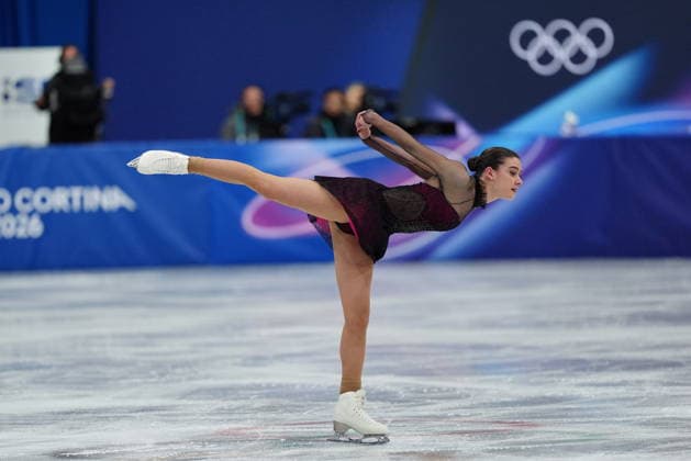 Lara Naki Gutmann during Figure skating, Eiskunstlauf Women s Individual Short Program at the 2026 Milan-Cortina Winter Olympics, Milan, Italy, February 17, 2026. Photo: Claudio Furlan LaPresse  Copyright: xClaudioxFurlan LaPressex