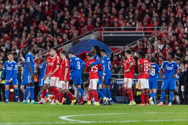 Aurelien TchouamŽni ( Real Madrid ) in action during the match between SL Benfica and Real Madrid , valid for UEFA Champions League 2025 2026 at Estadio do Lisboa Benfica on 17 February 2026. Lisbon Estadio do Sport Lisboa Benfica Lisbon Portugal Copyright: xIMAGOx xPRIMExSPORTSxIMAGESx xFILIPExOLIVEIRAx