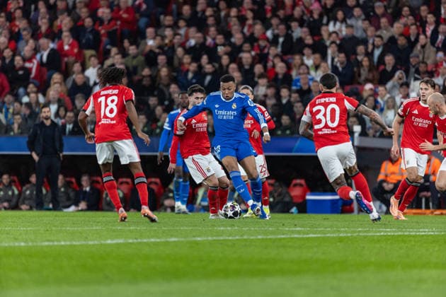 Kylian Mbappe ( Real Madrid ) in action during the match between SL Benfica and Real Madrid , valid for UEFA Champions League 2025 2026 at Estadio do Lisboa Benfica on 17 February 2026. Lisbon Estadio do Sport Lisboa Benfica Lisbon Portugal Copyright: xIMAGOx xPRIMExSPORTSxIMAGESx xFILIPExOLIVEIRAx