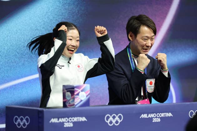 February 17, 2026, Milan, Lombardy, Italy: Ami Nakai of Team Japan competes in the womens ice skating short program during the Milano Cortina 2026 Olympic Winter games, Winterspiele,Spiele, Summer games at Milano Ice Skating Arena. Olympics 2026: Milano Cortina: Figure skating, Eiskunstlauf Womens Singles Short Program  - ZUMAm117 20260217_oly_m117_052 Copyright: xDavidxMcIntyrex