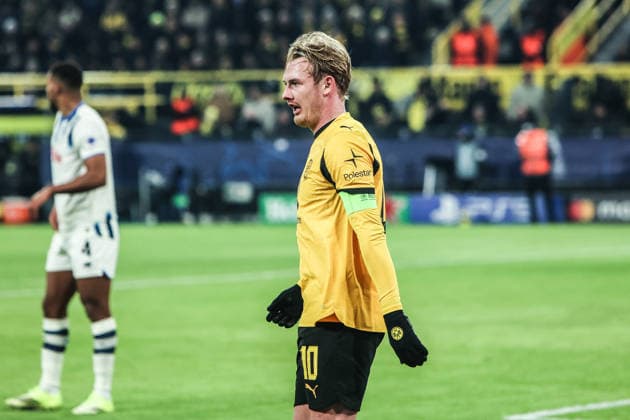 Fussball, UEFA Champions League Saison 2025 2026 PlayOffs Hinspiel Borussia Dortmund - Atalanta Bergamo 17.02.2026, SIGNAL IDUNA PARK Julian Brandt (Borussia Dortmund, 10) Dortmund SIGNAL IDUNA PARK Nordrhein-Westfalen Deutschland