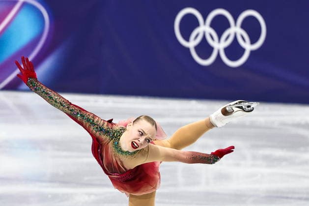 ITALY, MILAN - FEBRUARY 17, 2026: Niina Petrokina of Estonia performs her routine in the women s singles short programme at the 2026 Winter Olympic Games, Olympische Spiele, Olympia, OS at Milano Ice Skating Arena 2026 Winter Olympics: Figure skating, Eiskunstlauf  - ZUMAt113 20260217_zaa_t113_511 Copyright: xMikhailxTereshchenkox