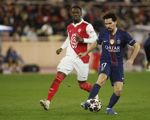 Vitinha of FC Paris Saint-Germain during the Uefa Champions League, season 2025 2026, first leg play-off, football match between AS Monaco and FC Paris Saint-Germain on 17 February 2026 at Stade Louis II, Monaco. Photo Nderim Kaceli  Copyright: xNderimxKaceli IPAxSportx xipa-agency.netx xx IPA_71660614 IPA_Agency_IPA71660614