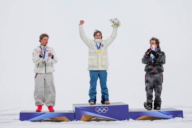Winter Olympics in Milan Cortina 2026 Livigno, Italy 20260217. The podium from left. Mac Forehand from the USA with silver, Tormod Frostad with gold and Matej Svancer from Austria with bronze after the men s freeski Big Air in Livigno during the Winter Olympics in Milano Cortina 2026. Photo: Cornelius Poppe NTB Livigno Italy EDITORIAL USE ONLY. RESTRICTED USE FOR BETTING COMPANIES Ref:_SPOStn1zxvgHGw.jpg *** Winter Olympics in Milan Cortina 2026 Livigno, Italy 20260217 The podium from left Mac Forehand from the USA with silver, Tormod Frostad with gold and Matej Svancer from Austria with bronze after the men s freeski Big Air in Livigno during the Winter Olympics in Milano Cortina 2026 Photo Cornelius Poppe NTB Livigno Italy EDITORIAL USE ONLY RESTRICTED USE FOR BETTING COMPANIES  Copyright: xCorneliusxPoppex xNTBx