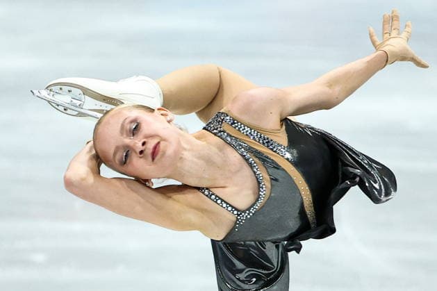 ITALY, MILAN - FEBRUARY 17, 2026: Iida Karhunen of Finland performs her routine in the women s singles short programme at the 2026 Winter Olympic Games, Olympische Spiele, Olympia, OS at Milano Ice Skating Arena. Mikhail Tereshchenko TASS  88867640