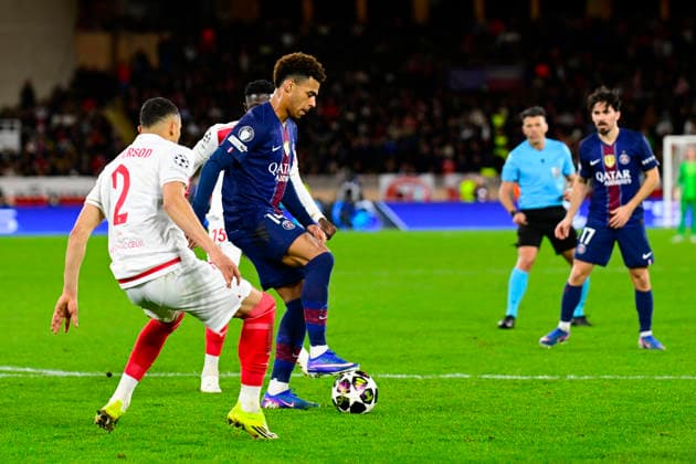 FOOTBALL : AS Monaco VS Paris Saint-Germain - UEFA Champions League - 17 02 2026 DÃ sirÃ DouÃ (PSG) - UEFA Champions League match between AS Monaco and Paris Saint Germain on February 17, 2026 at the Louis II Stadium in Monaco. MonacoMonaco  Copyright: xWilliamxCannarellax