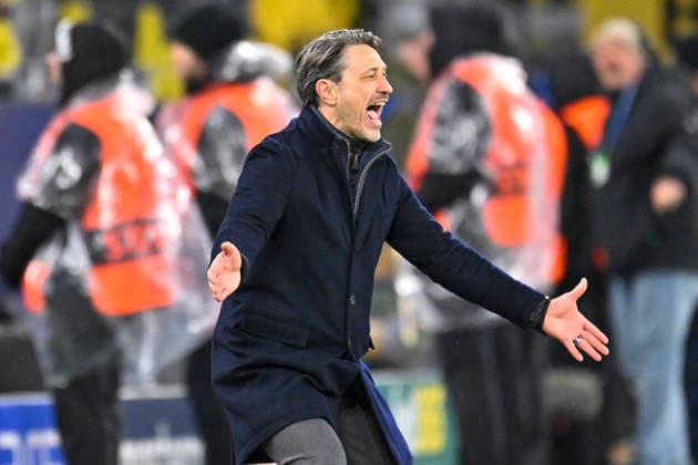 Niko Kovac (Dortmund) Mimik starker Gesichtsausdruck Emotion. Gestik Geste gestikuliert 17.02.2026 Fussball, Champions League, Borussia Dortmund vs Atalanta Bergamo , Signal Iduna Park, Dortmund,