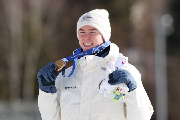 OFTEBRO Jens Luraas (NOR), FEBRUARY 17, 2026 - Nordic Combined : Individual LH 10km Medal ceremony during the Milano Cortina 2026 Olympic Winter games, Winterspiele,Spiele, Summer games at Tesero Cross-Country Skiing Stadium in Tesero, Italy. Noxthirdxpartyxsales  aflo_320291989