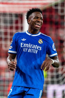 FBL-Uefa Champions League 2025-26 SL Benfica - Real Madrid Vinicius Junior of Real Madrid reacts during the UEFA Champions League 2025-26 League Play-off First Leg match between Lisboa e Benfica and Real Madrid at Estadio da Luz on Tuesday 17 February 2026 in Lisbon, Portugal Copyright: HMBxMedia CarlosxSilva