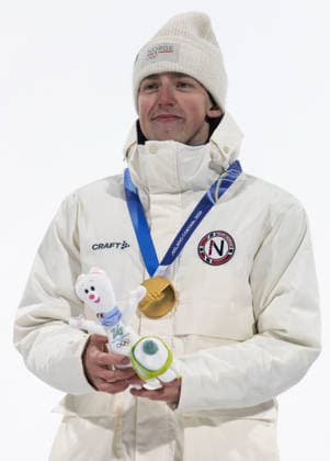 OLYMPICS - Winter Olympic Games, Olympische Spiele, Olympia, OS Milano Cortina 2026 LIVIGNO,ITALY,17.FEB.26 - OLYMPICS, SNOWBOARD - Winter Olympic Games Milano Cortina 2026, slopestyle, women, final, medal ceremony. Image shows Tormod Frostad (NOR). Keywords: medal.  GEPAxpictures xWolfgangxGrebien