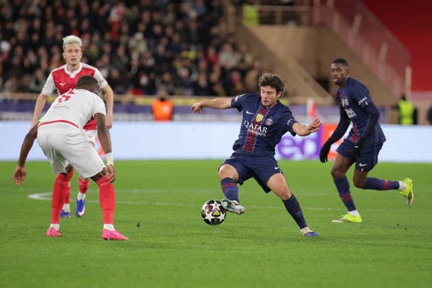 CALCIO - UEFA Champions League - AS Monaco vs PSG Joao Neves ( 87 - FC Paris Saint-Germain) in action during AS Monaco vs PSG, UEFA Champions League football match in Monaco, PrincPhoto by IPA ABACAPRESS.COMlity of Monaco, February 17 2026 Monaco  Copyright: xIPAxSport ABACAx