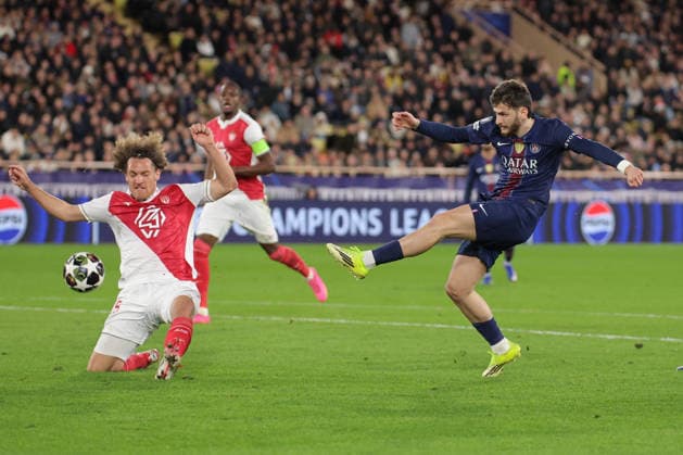 CALCIO - UEFA Champions League - AS Monaco vs PSG Khvicha Kvaratskhelia ( 7 - FC Paris Saint-Germain) shot during AS Monaco vs PSG, UEFA Champions League football match in Monaco, PrincPhoto by IPA ABACAPRESS.COMlity of Monaco, February 17 2026 Monaco  Copyright: xIPAxSport ABACAx