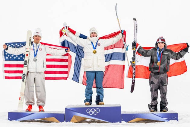 260217 Mac Forehand of United States, Tormod Frostad of Norway and Matej Svancer of Austria celebrate at the medal ceremony after men™s freestyle skiing big air final during day 11 of the 2026 Winter Olympics on February 17, 2026 in Livigno. Photo: Vegard Grott BILDBYRAN kod VG VG0882 bbeng Olympic Games, Olympische Spiele, Olympia, OS olympics winter olympics os ol olympiska spel vinter-os olympiske leker milano cortina 2026 milan cortina 2026 milano cortina 2026 olympic games milano cortina 2026 winter olympic games milano cortina-os milano cortina-ol vinter-ol big air freeskiing freeski freestyle friski finale norway norge osterrike jubel *** 260217 Mac Forehand of United States, Tormod Frostad of Norway and Matej Svancer of Austria celebrate at the medal ceremony after men™s freestyle skiing big air final during day 11 of the 2026 Winter Olympics on February 17, 2026 in Livigno Photo Vegard Grott BILDBYRAN kod VG VG0882 bbeng olympic games olympics winter olympics os ol olympiska spel vinter os olympiske leker milano cortina 2026 milan cortina 2026 milano cortina 2026 olympic games milano cortina 2026 winter olympic games milano cortina os milano cortina ol vinter ol big air freeskiing freeski freestyle friski finale norway norge osterrike jubel  Copyright: VEGARDxGRoTT BB260217VG083