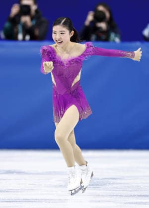 Milan Cortina Olympics: Figure skating, Eiskunstlauf Mone Chiba of Japan performs in the women s figure skating short program at the Milan Cortina Olympics at Milano Ice Skating Arena in Milan on Feb. 17, 2026.  A14AA0005298499P