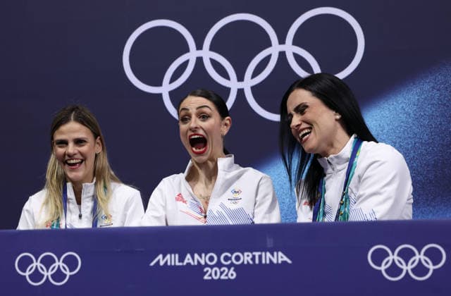 260217 -- MILAN, Feb. 17, 2026 -- Julia Sauter C of Romania waits for her score after the short program match of Figure skating, Eiskunstlauf women single skating at the Milan-Cortina 2026 Olympic Winter games, Winterspiele,Spiele, Summer games in Milan, Italy, Feb. 17, 2026. MICO2026ITALY-MILAN-OLYMPIC WINTER GAMES-FIGURE SKATING-WOMEN SINGLE SKATING-SHORT PROGRAM ChenxYichen  (MICO2026)ITALY-MILAN-OLYMPIC WINTER GAMES-FIGURE SKATING-WOMEN SINGLE SKATING-SHORT PROGRAM IMAGO ChenxYichen  imago images 0847876647