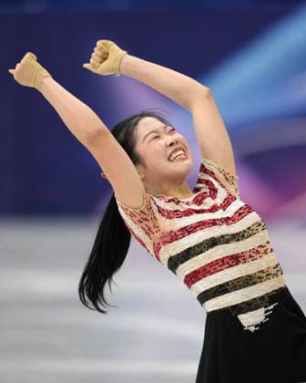 260217 -- MILAN, Feb. 17, 2026 -- Nakai Ami of Japan reacts after the short program match of Figure skating, Eiskunstlauf women single skating at the Milan-Cortina 2026 Olympic Winter games, Winterspiele,Spiele, Summer games in Milan, Italy, Feb. 17, 2026. MICO2026ITALY-MILAN-OLYMPIC WINTER GAMES-FIGURE SKATING-WOMEN SINGLE SKATING-SHORT PROGRAM XuexYuge  (MICO2026)ITALY-MILAN-OLYMPIC WINTER GAMES-FIGURE SKATING-WOMEN SINGLE SKATING-SHORT PROGRAM IMAGO XuexYuge  imago images 0847876726