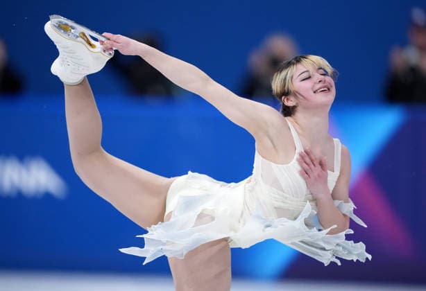 260217 -- MILAN, Feb. 17, 2026 -- Alysa Liu of the United States competes during the short program match of Figure skating, Eiskunstlauf women single skating at the Milan-Cortina 2026 Olympic Winter games, Winterspiele,Spiele, Summer games in Milan, Italy, Feb. 17, 2026. MICO2026ITALY-MILAN-OLYMPIC WINTER GAMES-FIGURE SKATING-WOMEN SINGLE SKATING-SHORT PROGRAM XuexYuge  (MICO2026)ITALY-MILAN-OLYMPIC WINTER GAMES-FIGURE SKATING-WOMEN SINGLE SKATING-SHORT PROGRAM IMAGO XuexYuge  imago images 0847877068