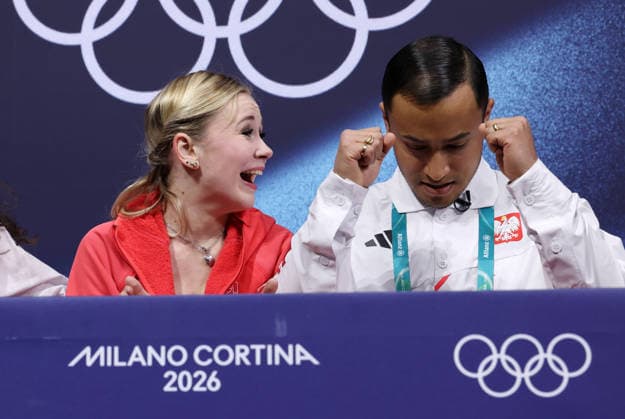 260217 -- MILAN, Feb. 17, 2026 -- Ekaterina Kurakova L of Poland reacts after the short program match of Figure skating, Eiskunstlauf women single skating at the Milan-Cortina 2026 Olympic Winter games, Winterspiele,Spiele, Summer games in Milan, Italy, Feb. 17, 2026. MICO2026ITALY-MILAN-OLYMPIC WINTER GAMES-FIGURE SKATING-WOMEN SINGLE SKATING-SHORT PROGRAM ChenxYichen  (MICO2026)ITALY-MILAN-OLYMPIC WINTER GAMES-FIGURE SKATING-WOMEN SINGLE SKATING-SHORT PROGRAM IMAGO ChenxYichen  imago images 0847879190