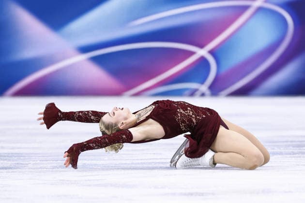 Milan Cortina Olympics: Figure skating, Eiskunstlauf Amber Glenn of the United States performs in the women s figure skating short program at the Milan Cortina Olympics at Milano Ice Skating Arena in Milan on Feb. 17, 2026.  A14AA0005298599P