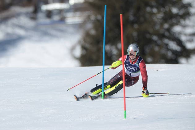 Lara Colturi (ALB) during the Olympic Winter games, Winterspiele,Spiele, Summer games Milano-Cortina 2026, Alpine Skiing Women s Slalom - Run 1 on February 18, 2026 at Tofane Alpine Skiing Centre in Cortina D Ampezzo  Copyright: xLucianoxMariaxBisi IPAxSportx xipa-agency.netx xx IPA_71676784 IPA_Agency_IPA71676784