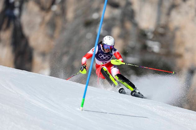 OLYMPICS - Winter Olympic Games, Olympische Spiele, Olympia, OS Milano Cortina 2026 CORTINA D AMPEZZO,ITALY,18.FEB.26 - OLYMPICS, ALPINE SKIING - Winter Olympic Games Milano Cortina 2026, slalom, women. Image shows Wendy Holdener (SUI).  GEPAxpictures xMaticxKlansek