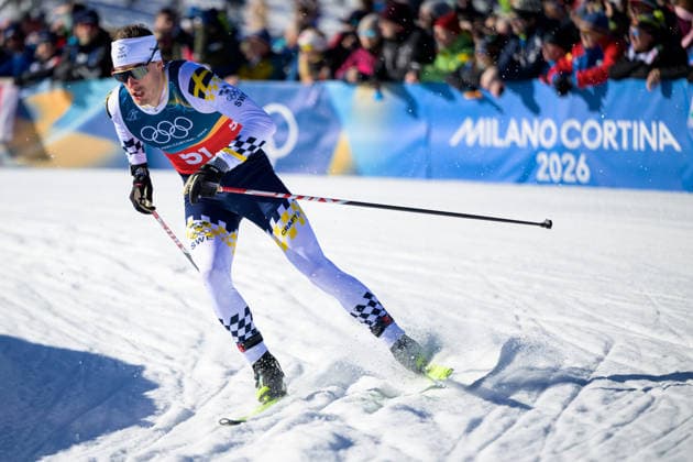 260218 Johan Häggström of Sweden competes in the men s free technique team sprint cross-country skiing qualification during day 12 of the 2026 Winter Olympics on February 18, 2026 in Val di Fiemme. Photo: Maxim Thore BILDBYRAN kod MT MT0994 skidor cross-country skiing langrenn Olympic Games, Olympische Spiele, Olympia, OS olympics winter olympics os ol olympiska spel vinter-os olympiske leker milano cortina 2026 milan cortina 2026 milano cortina 2026 olympic games milano cortina 2026 winter olympic games milano cortina-os milano sweden sverige cortina-ol vinter-ol 12 bbeng teamsprint *** 260218 Johan Häggström of Sweden competes in the men s free technique team sprint cross country skiing qualification during day 12 of the 2026 Winter Olympics on February 18, 2026 in Val di Fiemme Photo Maxim Thore BILDBYRAN kod MT MT0994 skidor cross country skiing langrenn olympic games olympics winter olympics os ol olympiska spel vinter os olympiske leker milano cortina 2026 milan cortina 2026 milano cortina 2026 olympic games milano cortina 2026 winter olympic games milano cortina os milano sweden sverige cortina ol vinter ol 12 bbeng teamsprint  Copyright: MAXIMxTHORE BB260218MT022