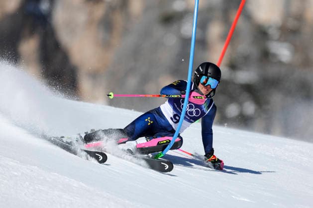 OLYMPICS - Winter Olympic Games, Olympische Spiele, Olympia, OS Milano Cortina 2026 CORTINA D AMPEZZO,ITALY,18.FEB.26 - OLYMPICS, ALPINE SKIING - Winter Olympic Games Milano Cortina 2026, slalom, women. Image shows Sara Hector (SWE).  GEPAxpictures xMaticxKlansek