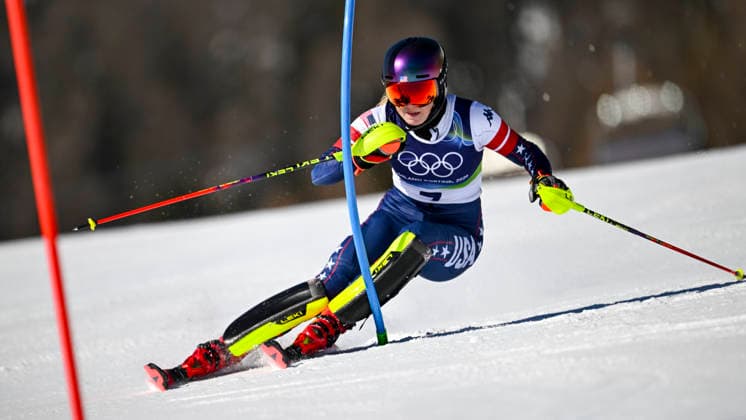 OLYMPICS - Winter Olympic Games, Olympische Spiele, Olympia, OS Milano Cortina 2026 CORTINA D AMPEZZO,ITALY,18.FEB.26 - OLYMPICS, ALPINE SKIING - Winter Olympic Games Milano Cortina 2026, slalom, women. Image shows Mikaela Shiffrin (USA).  GEPAxpictures xAlexanderxSolc
