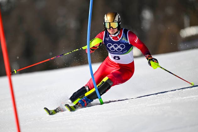 OLYMPICS - Winter Olympic Games, Olympische Spiele, Olympia, OS Milano Cortina 2026 CORTINA D AMPEZZO,ITALY,18.FEB.26 - OLYMPICS, ALPINE SKIING - Winter Olympic Games Milano Cortina 2026, slalom, women. Image shows Katharina Huber (AUT).  GEPAxpictures xAlexanderxSolc