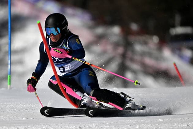 Cortina d Ampezzo, Italy, February 18th 2026. Sara Hector of Sweden in action during the Alpine Skiing Womens Slalom race of the Olympic Winter games, Winterspiele,Spiele, Summer games 2026 in Cortina d Ampezzo, Italy. (Photo by Igor Kupljenik Sports Press Photo)  Copyright: xIgorxKupljenikx xSPPx Sportspressphoto_SPR93972