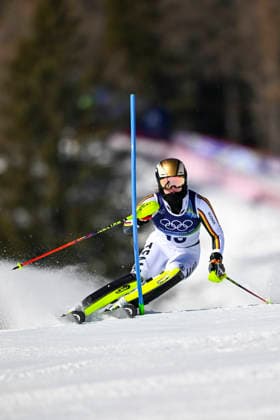 OLYMPICS - Winter Olympic Games, Olympische Spiele, Olympia, OS Milano Cortina 2026 CORTINA D AMPEZZO,ITALY,18.FEB.26 - OLYMPICS, ALPINE SKIING - Winter Olympic Games Milano Cortina 2026, slalom, women. Image shows Emma Aicher (GER).  GEPAxpictures xAlexanderxSolc