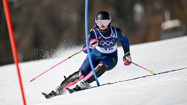 OLYMPICS - Winter Olympic Games, Olympische Spiele, Olympia, OS Milano Cortina 2026 CORTINA D AMPEZZO,ITALY,18.FEB.26 - OLYMPICS, ALPINE SKIING - Winter Olympic Games Milano Cortina 2026, slalom, women. Image shows Cornelia Oehlund (SWE).  GEPAxpictures xAlexanderxSolc