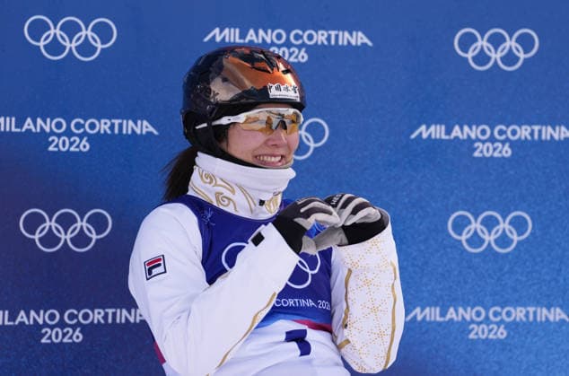 (260218) -- LIVIGNO, Feb. 18, 2026 -- Xu Mengtao of China reacts during the freestyle skiing women s aerials qualification 1 at the Milan-Cortina 2026 Olympic Winter games, Winterspiele,Spiele, Summer games in Livigno, Italy, Feb. 18, 2026. ) (MICO2026)ITALY-LIVIGNO-OLYMPIC WINTER GAMES-FREESTYLE SKIING-WOMEN S AERIALS-QUALIFICATION HuxChao 