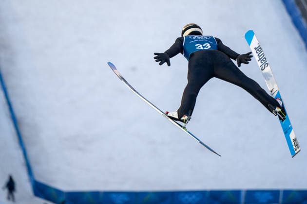 OLYMPICS - Winter Olympic Games, Olympische Spiele, Olympia, OS Milano Cortina 2026 PREDAZZO,ITALY,18.FEB.26 - OLYMPICS, NORDIC SKIING, NORDIC COMBINED, Ski jumping, Skispringen, Ski, nordisch - Winter Olympic Games Milano Cortina 2026, large hill, training. Image shows Einar Luraas Oftebro (NOR).  GEPAxpictures xOliverxLerch