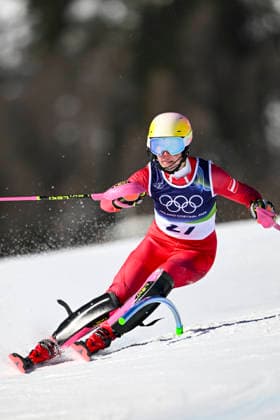 OLYMPICS - Winter Olympic Games, Olympische Spiele, Olympia, OS Milano Cortina 2026 CORTINA D AMPEZZO,ITALY,18.FEB.26 - OLYMPICS, ALPINE SKIING - Winter Olympic Games Milano Cortina 2026, slalom, women. Image shows Lisa Hoerhager (AUT).  GEPAxpictures xAlexanderxSolc