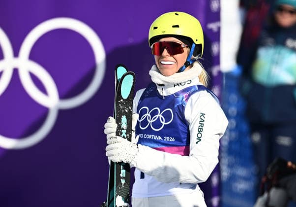 2026 WINTER Olympic Games, Olympische Spiele, Olympia, OS Danielle Scott of Australia reacts following her 1st run in the Women™s Aerials qualifiers at Livigno Snow Park on day 11 of the 2026 Milano Cortina Winter Olympic Games in Italy, Wednesday, February 18, 2026. ( NO ARCHIVING, EDITORIAL USE ONLY LIVIGNO SONDRIO ITALY  Copyright: xDANxHIMBRECHTSx 20260218128133983837