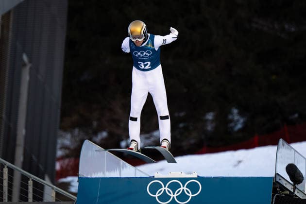 OLYMPICS - Winter Olympic Games, Olympische Spiele, Olympia, OS Milano Cortina 2026 PREDAZZO,ITALY,18.FEB.26 - OLYMPICS, NORDIC SKIING, NORDIC COMBINED, Ski jumping, Skispringen, Ski, nordisch - Winter Olympic Games Milano Cortina 2026, large hill, training. Image shows Stefan Rettenegger (AUT).  GEPAxpictures xOliverxLerch