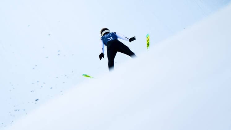 OLYMPICS - Winter Olympic Games, Olympische Spiele, Olympia, OS Milano Cortina 2026 PREDAZZO,ITALY,18.FEB.26 - OLYMPICS, NORDIC SKIING, NORDIC COMBINED, Ski jumping, Skispringen, Ski, nordisch - Winter Olympic Games Milano Cortina 2026, large hill, training. Image shows Thomas Rettenegger (AUT).  GEPAxpictures xOliverxLerch
