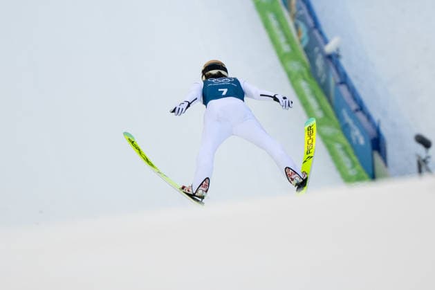 OLYMPICS - Winter Olympic Games, Olympische Spiele, Olympia, OS Milano Cortina 2026 PREDAZZO,ITALY,18.FEB.26 - OLYMPICS, NORDIC SKIING, NORDIC COMBINED, Ski jumping, Skispringen, Ski, nordisch - Winter Olympic Games Milano Cortina 2026, large hill, training. Image shows Ruubert Teder (EST).  GEPAxpictures xOliverxLerch
