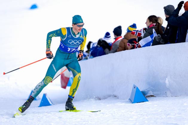 OLYMPICS - Winter Olympic Games, Olympische Spiele, Olympia, OS Milano Cortina 2026 TESERO,ITALY,18.FEB.26 - OLYMPICS, NORDIC SKIING, CROSS COUNTRY SKIING - Winter Olympic Games Milano Cortina 2026, team sprint free, men, women, qualification. Image shows Hugo Hinckfuss (AUS).  GEPAxpictures xMatthiasxTrinkl